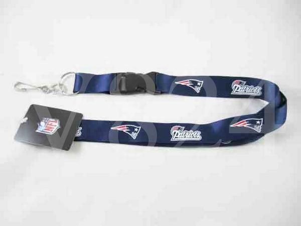 NLF New England Patriots Keychain Key Chain LANYARD Blu  