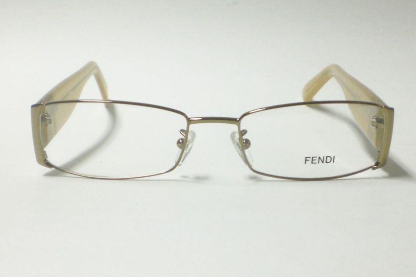    FENDI F 818R F818R GOLD BROWN 718 AUTHENTIC EYGLASSES 818 53  