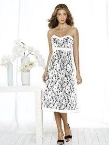 After Six 6507.Bridesmaid Dress.White / Black6  