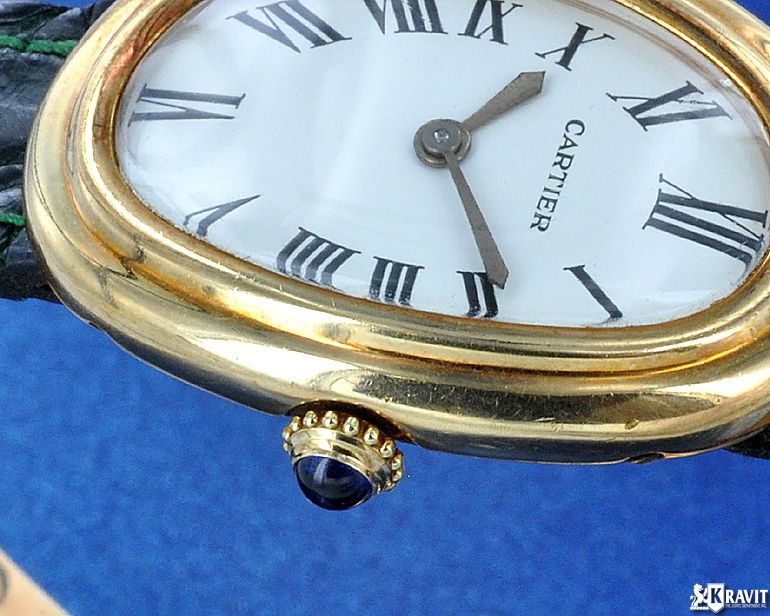 Fine Ladies 18K Y/G Baignoire Cartier Circa 1980s.  