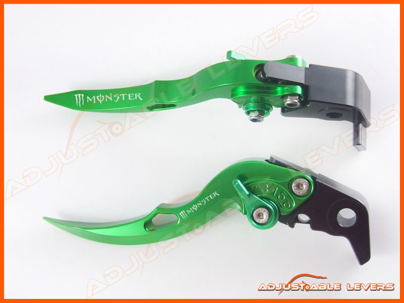   Levers with Monster Logo 2000  2004 Kawasaki ZX6R ZX636R ZX6RR  