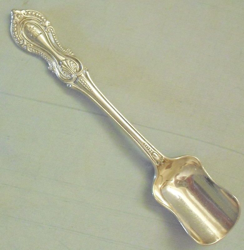 SILVER SUGAR SHOVEL SPOON NEPTUNE CREST ELKINGTON 1857 DATE MARK 