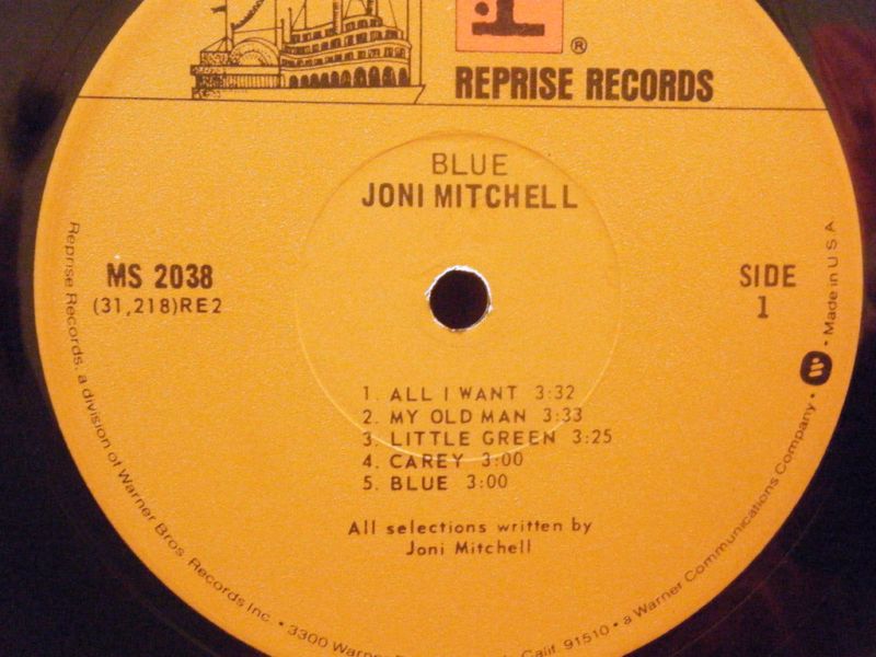 JONI MITCHELL BLUE REPRISE GATE FOLD FOLK FEMALE VOCAL  