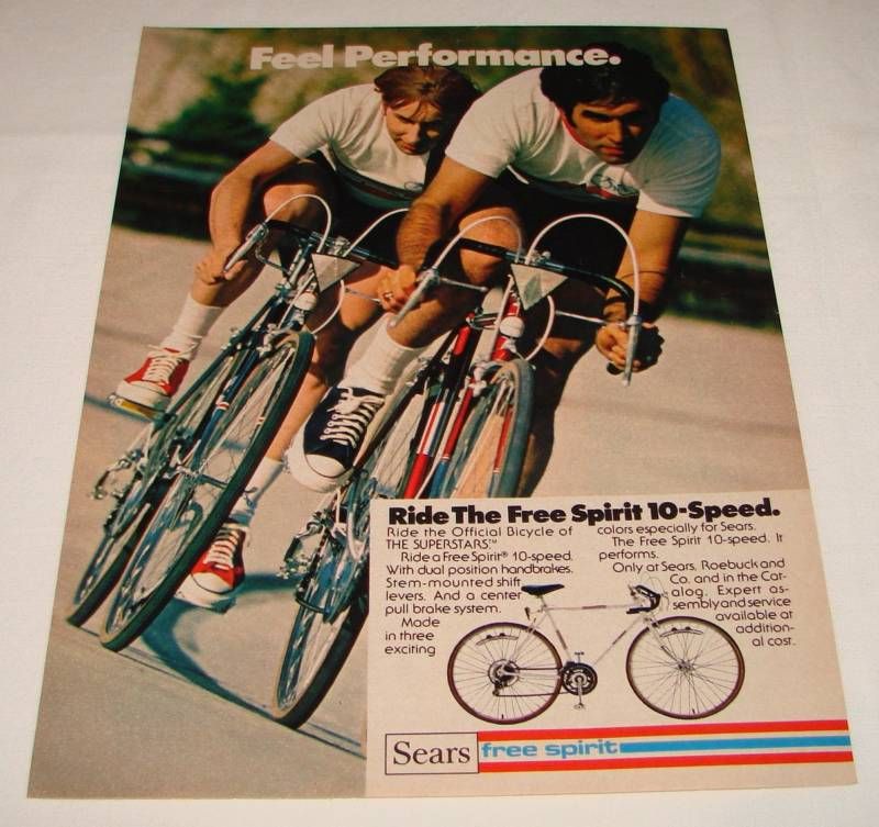 1975  FREE SPIRIT 10 Speed bicycle ad  