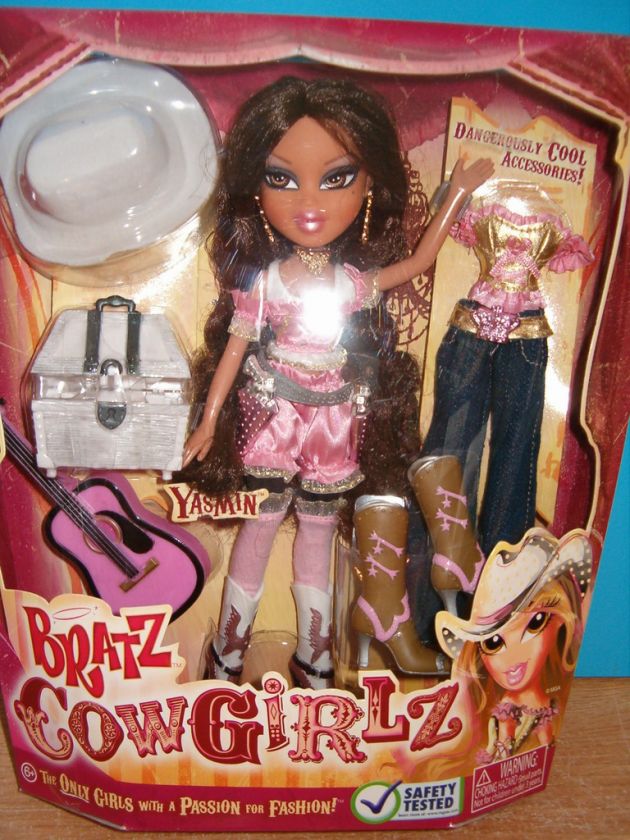 BRATZ COWGIRLZ NIB YASMIN,HAT2 PAIRS BOOTS,CLOTHES CUTE  