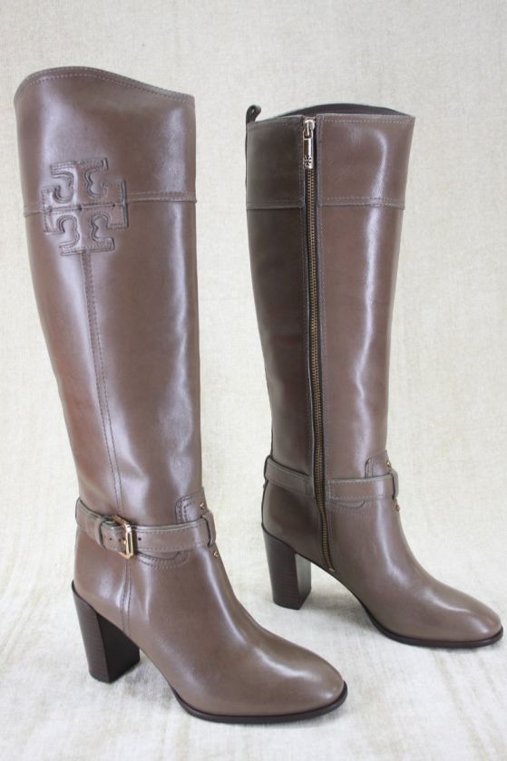 New Tory Burch Blaire Taupe Leather Tall Boots size 7 NIB Sold Out $ 