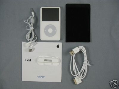 Apple iPod 30GB  White Photo Video Player MA444LL 492411146260 