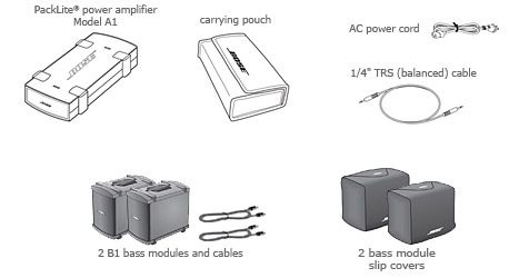 SETS of BOSE PackLite EXTENDED BASS PACKAGE   L1  