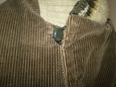 vtg 60s 70s  Oakbrook brown corduroy car coat M  