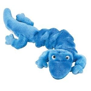 Zanies Bungee Gecko Lizard 16 Plush Dog Toy BLUE  