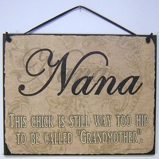 SIGN NANA chick too hip grandmother paisley 1154  