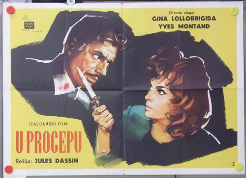   MONTAND   MARCELLO MASTROIANNI   Original Yugoslavian Poster