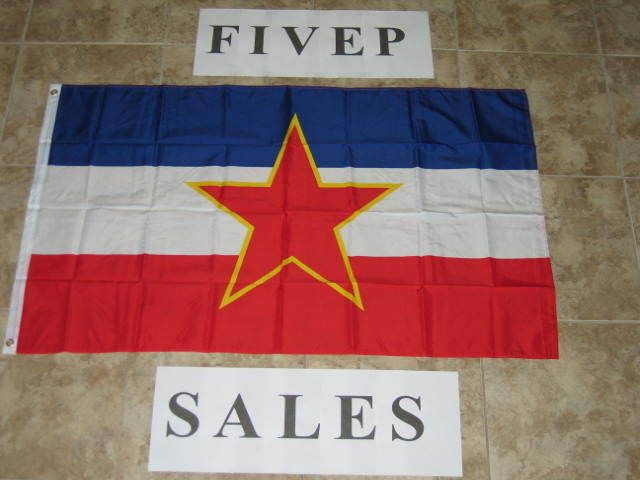 NEW 3X5 YUGOSLAVIA FLAG YUGOSLAVIAN FLAGS OLD STYLE  