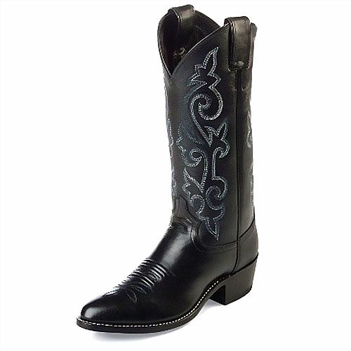 Mens JUSTIN 13 Cowboy Black London Calf Leather 1409  