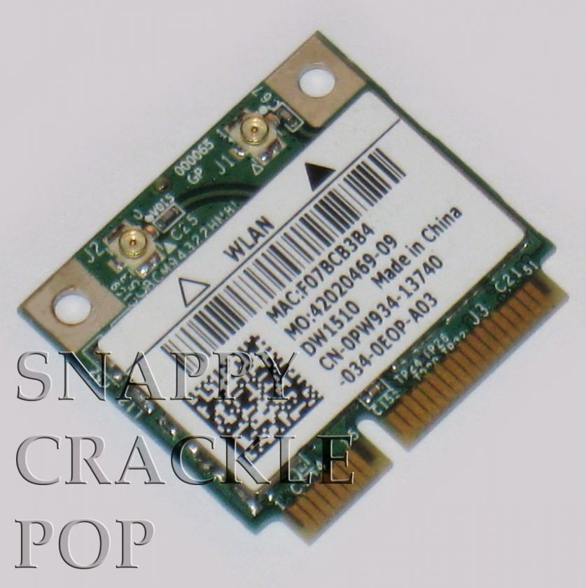 Dell Studio Wireless N Card 1435 1440 1450 1457 1458 1535 1536 1537 