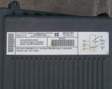 2003 Chevrolet Silverado 1500 SS Air Filter Box 6.0  