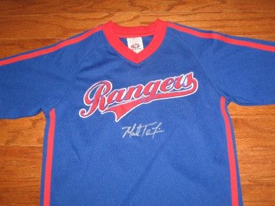 MARK TEIXEIRA TEXAS RANGERS AUTOGRAPHED MLB JERSEY SIGNED PULLOVER 