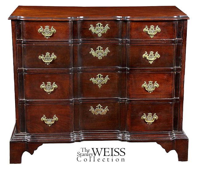 SWC Mahogany Chippendale Blockfront chest, c.1770  