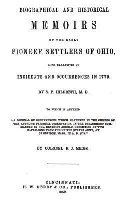 1852 Genealogy & History Washington Co Ohio Pioneers OH  