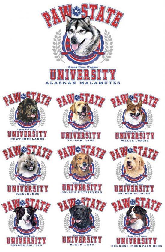 Dog HOODIE Sweatshirts PAW STATE   many breeds  