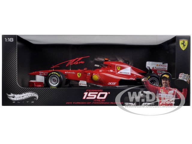 18 scale diecast car model of Ferrari 150 Italia Fernando Alonso 2011 