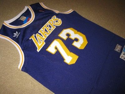 NBA DENNIS RODMAN LA LAKERS AWAY SWINGMAN JERSEY MEDIUM  