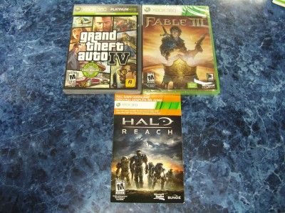 Microsoft Xbox 360 S 250GB Console Bundle w/3 Games  