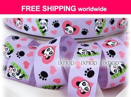 5y 7/8 22mm Panda Bamboo (U PICK COLOR) Grosgrain Ribbon 7100/24 4225 