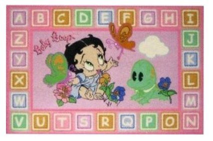 Betty Boop Alphabet 19x29 Pink Baby Girl Area Rug NEW  