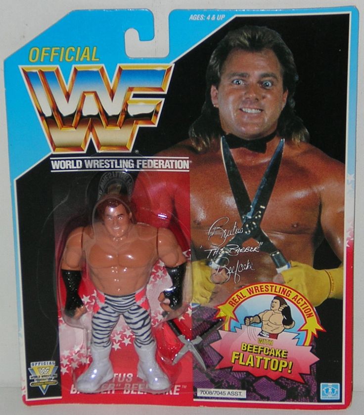 RARE WWF WWE 1991 Hasbro BRUTUS Barber Beefcake Flattop Series 3 