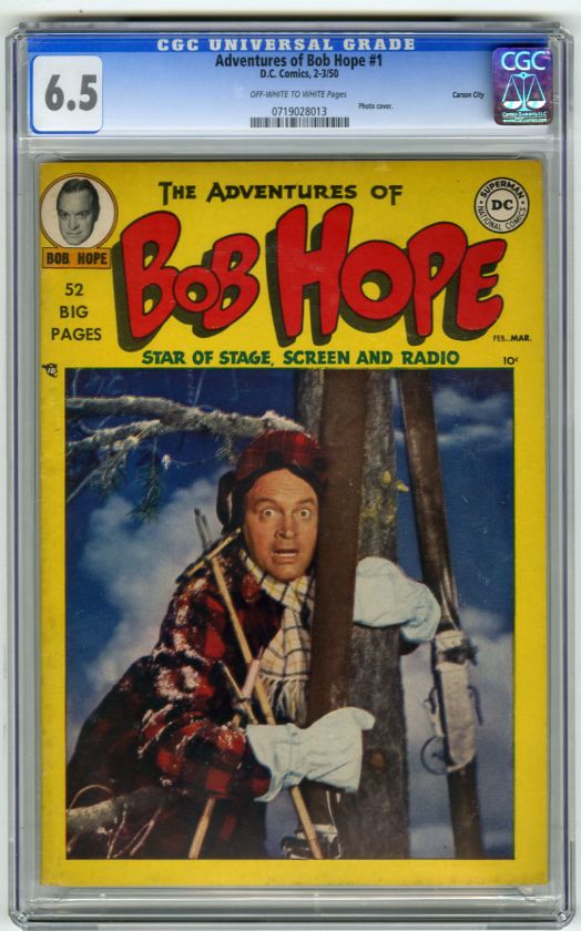 BOB HOPE #1 (1950) CGC FN+ 6.5 OWW Pgs CARSON CITY Copy  