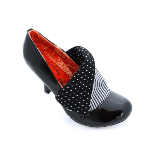 IRREGULAR CHOICE 3614 3G   FLICK FLACK BLACK CLASSIC   WOMENS HEELS 