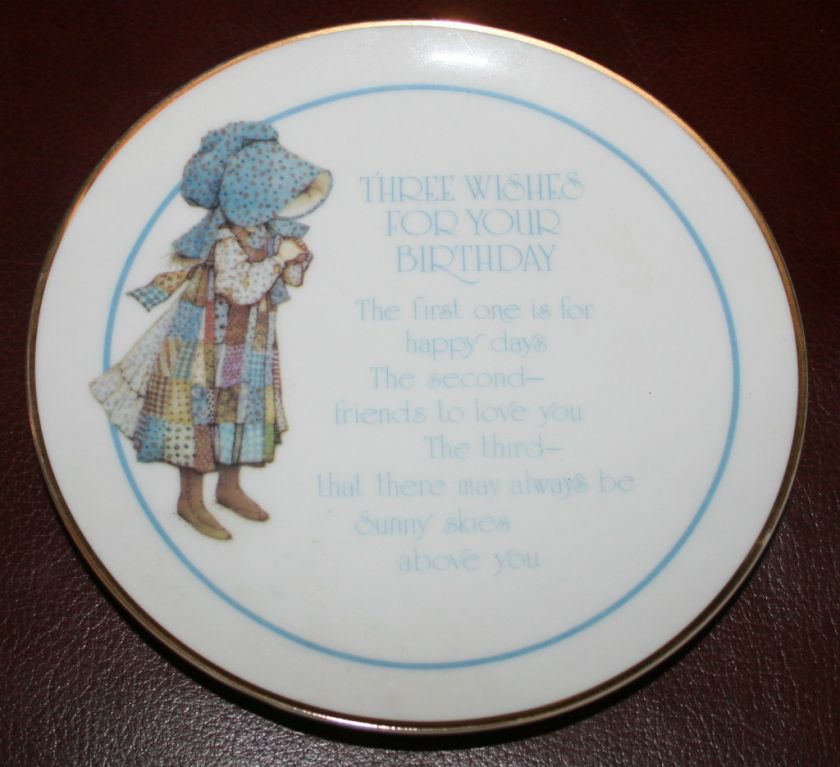   Lasting Memories Holly Hobbie Three Wishes For Your Birthday Plate