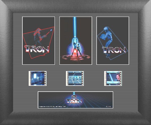 Original Tron Movie 3 Montage Film Cells Plaque NEW  