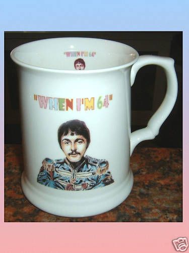 THE BEATLES When Im 64 BONE CHINA TANKARD MUG 64th  