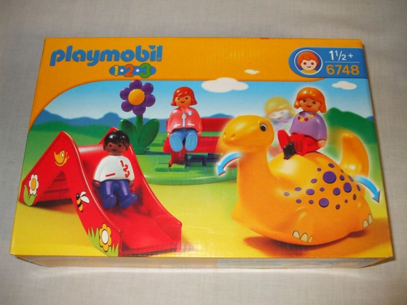 Playmobil 6748 1,2,3, Preschool Playground 8 Piece Playset NEW MIB 