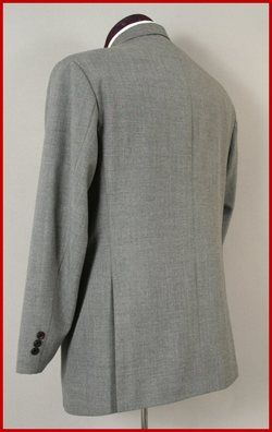 CUSTOM MADE MENS GRAY DOUBLE BREASTED SUIT 42 S 42S  