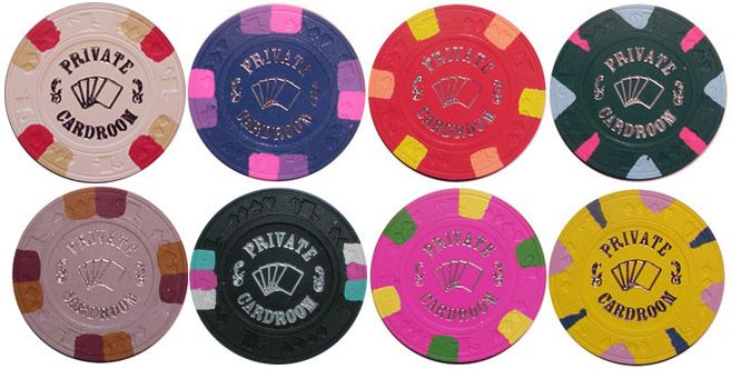 PAULSON PRIVATE CARDROOM NCV POKER CHIPS SAMPLE SET  