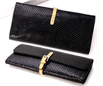 New Girls Real Leather Clutchs Wallet Long Purse Money Clip Free 