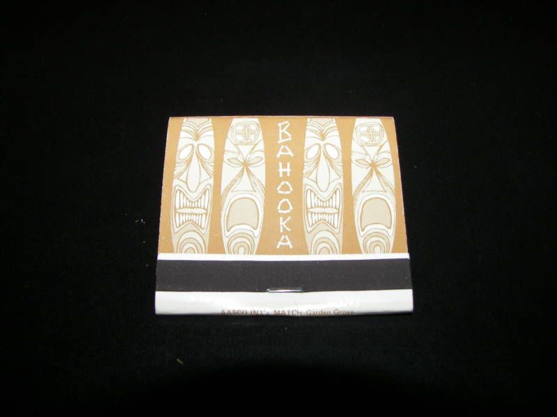 BAHOOKA Restaurant West Covina/Rosemead CA Matchbook  