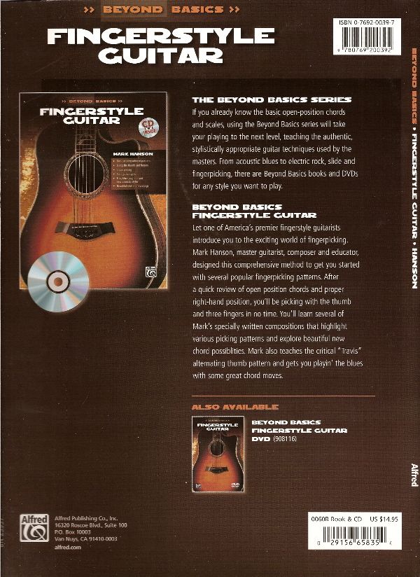 Mark Hanson   Fingerstyle Guitar Book / CD Combo