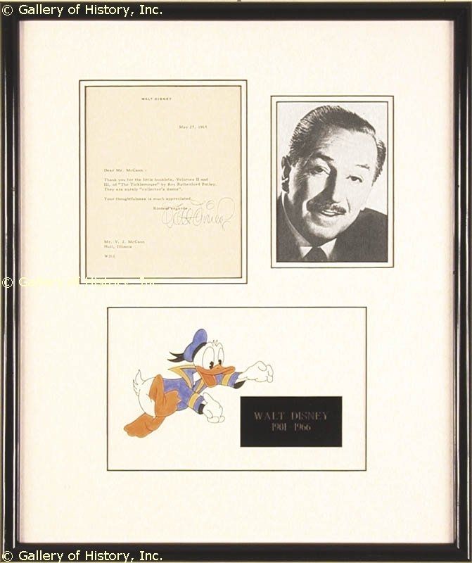 WALTER E. WALT DISNEY   TYPED LETTER SIGNED  