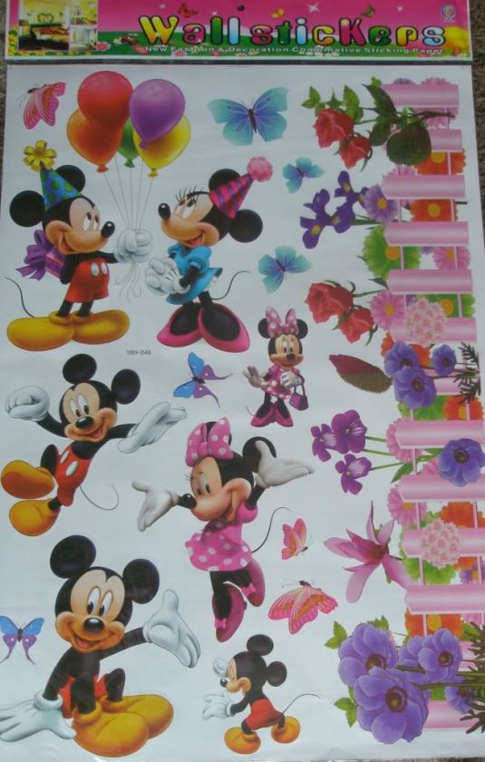 KIDS WALL STICKERS, MICKEY MOUSE MINNIE LARGE SPACE COVERAGE, KIDS 