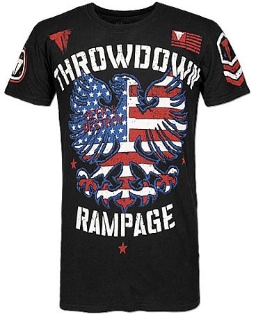 New MMA Black Rampage Jackson T shirt from Throwdown by Affliction