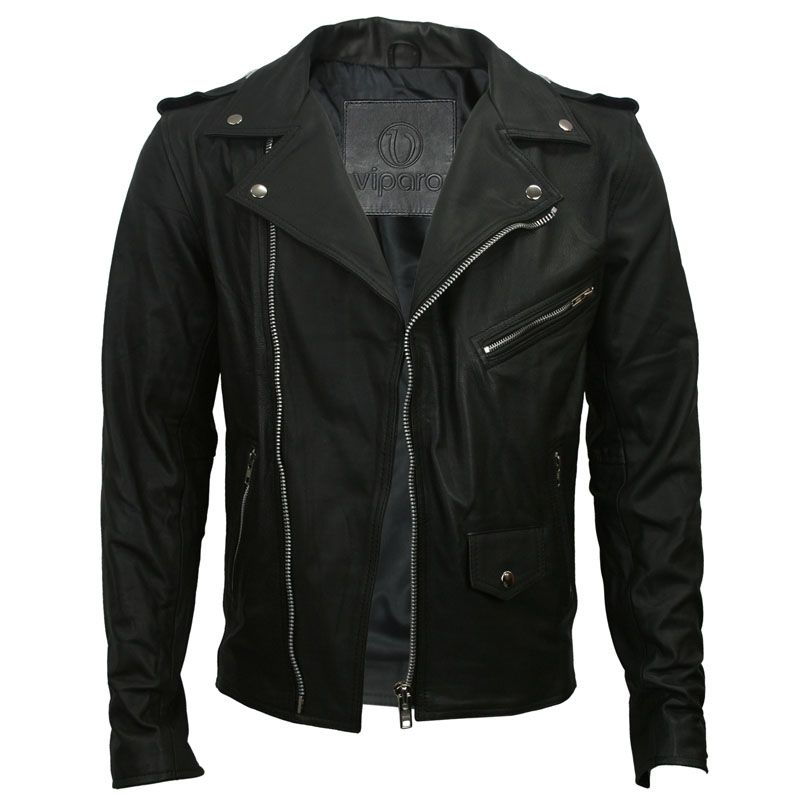 VIPARO PREMIUM MENS LAMBSKIN LEATHER VARSITY BASEBALL BOMBER JACKET