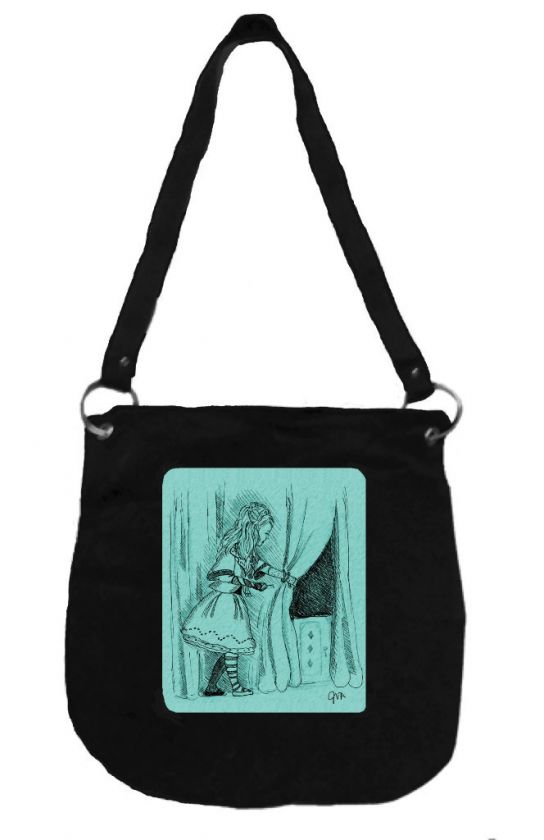 Alice in Wonderland Messenger Bag  Alice Key TIM BURTON Inspired 