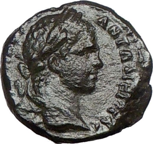 CARACALLA, 212AD.,Gem bronze, MarcianopolisGenius of Death  THANATOS 