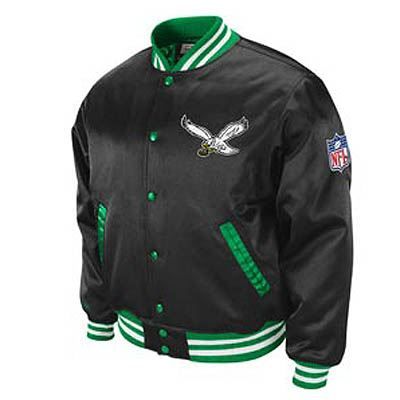 NFL Philadelphia Eagles Screen Satin Jacket Mitchell Ness 5XL 5X LG 