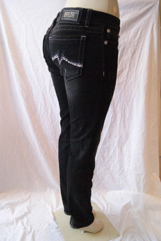 MISS ME JEANS DENIM BRAND BLACK SKINNY JD1022S2 BLK 11  