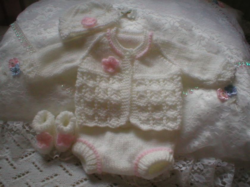 Snuggleknits set for preemie reborn/baby girl  